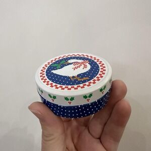 VTG Miniature Country Goose‎ Christmas Candle By Current Cinnamon Scent 2.5"